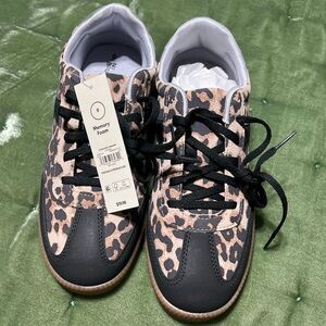 Leopard Print Shoes with Black Accents